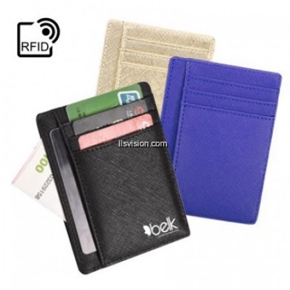 LLS RFID Safe Extra Slim G.Leather Travel Wallet